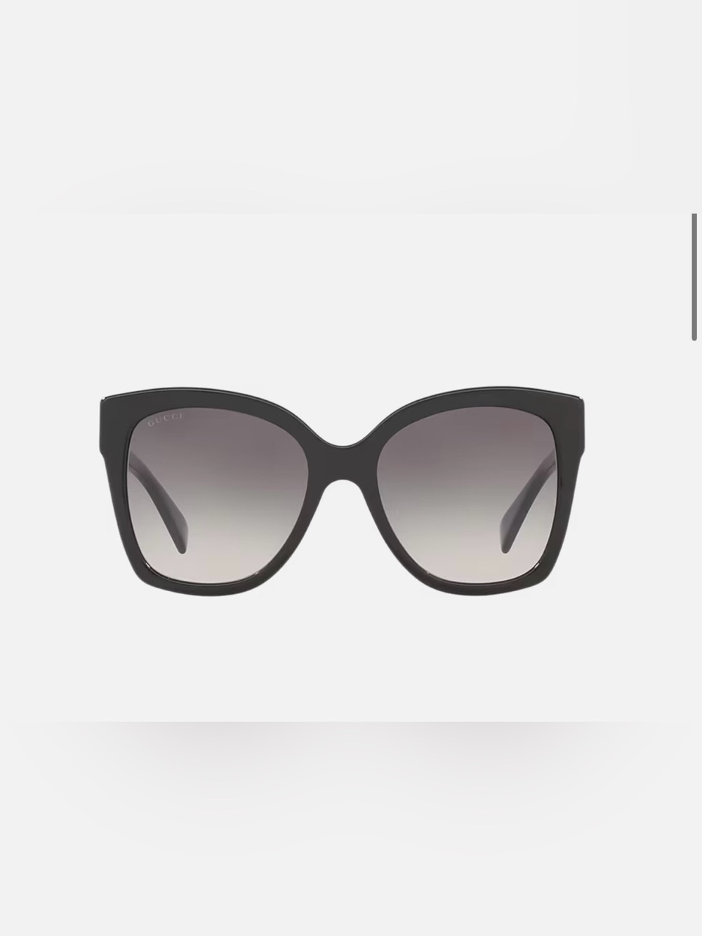Gucci GG0459S Women's Cateye Designer Sunglasses Gloss Black